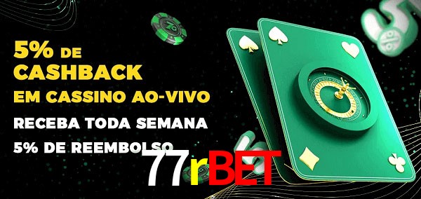 Promoções do cassino ao Vivo 77rbet